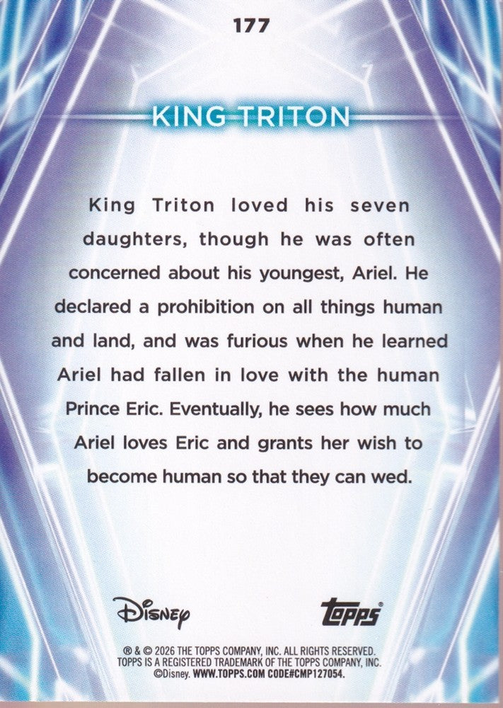 2026 Topps Disney Neon Diamante #177 King Triton