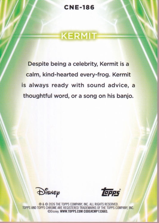 2026 Topps Disney Neon Chrome Neon-Etch #CNE-186 Kermit