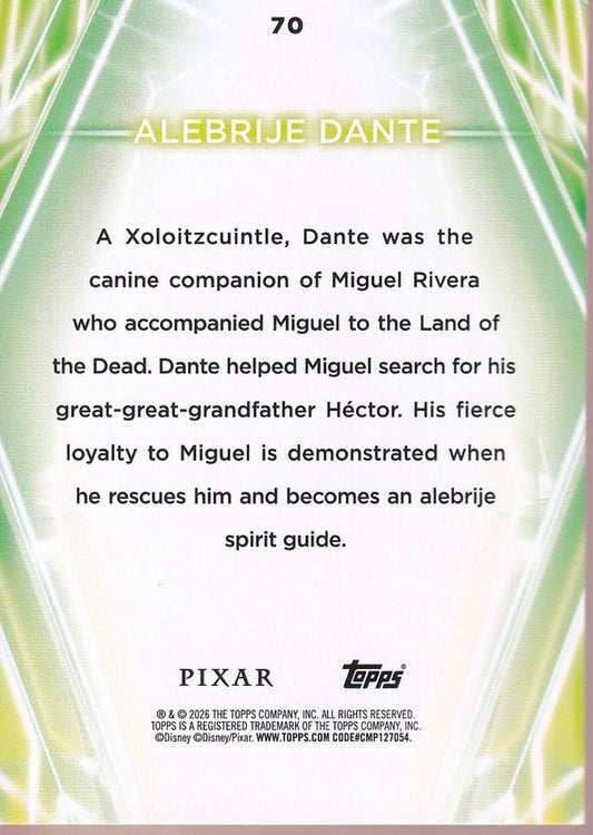 2026 Topps Disney Neon Rainbow Foil #70 Albrije Dante