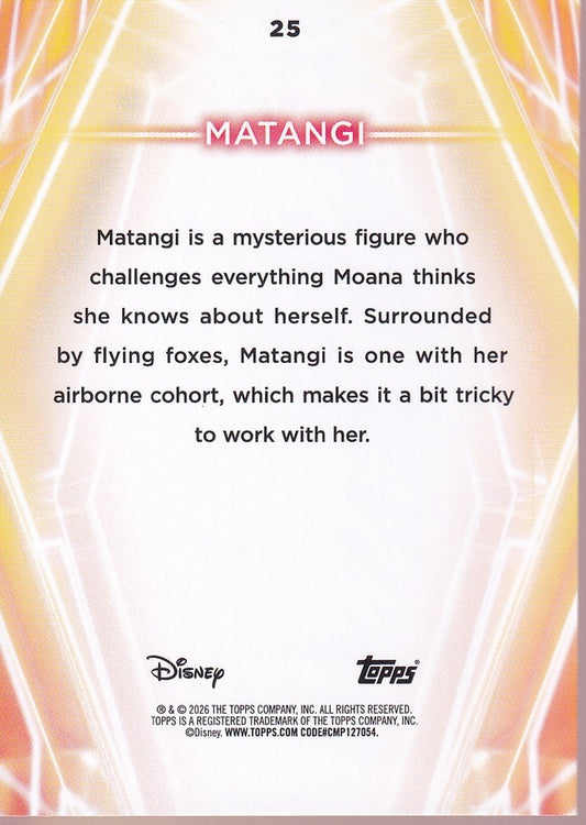 2026 Topps Disney Neon Rainbow Foil #25 Matangi