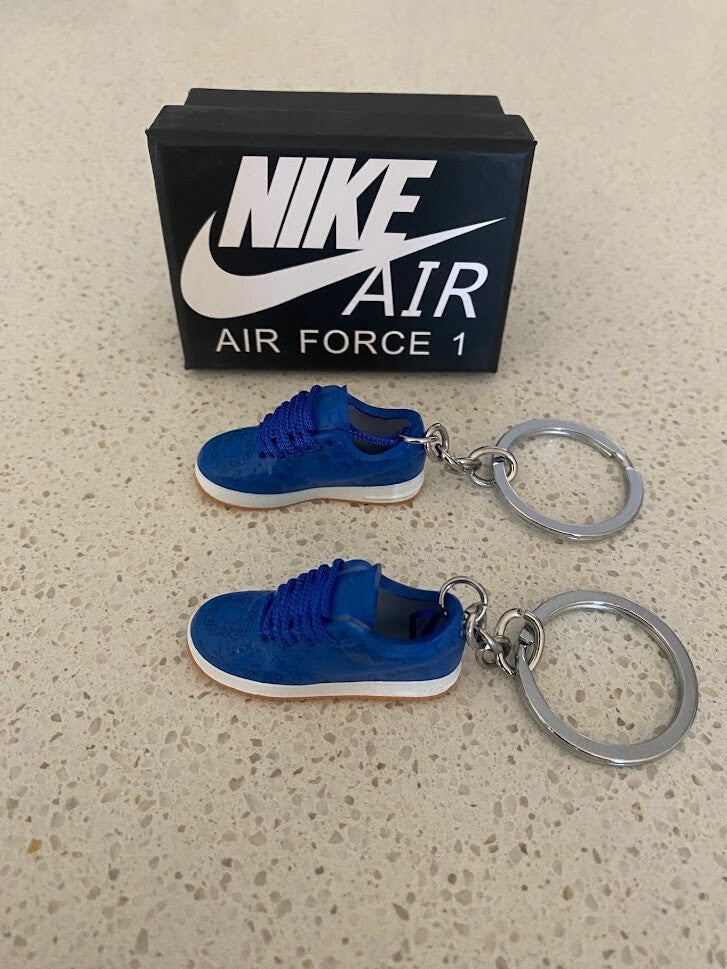 NIKE AF1 LOW-(CLOT BLUE SILK)-1/6 SCALE 3D SNEAKERS KEYCHAIN SET WITH BOX
