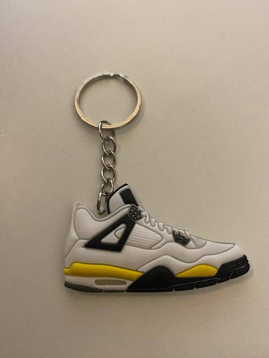 AIR JORDAN 4 RETRO-(TOUR YELLOW/RARE AIR)-2D SNEAKER KEYCHAIN