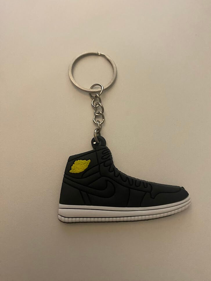 AIR JORDAN 1 RETRO-(BLK/YELLOW/WHT)-2D SNEAKER KEYCHAIN