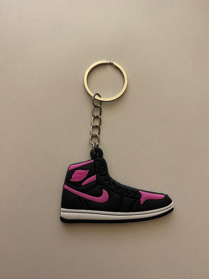AIR JORDAN 1 RETRO-(BLACK HYPER PINK)-2D SNEAKER KEYCHAIN