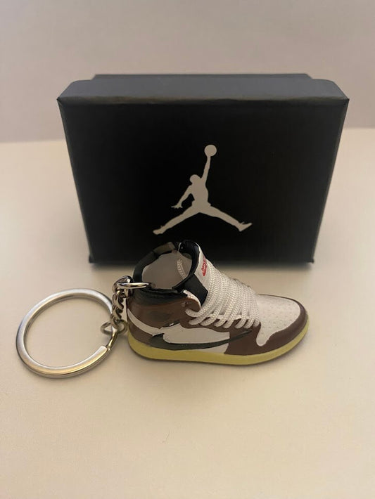 JORDAN 1 RETRO HIGH OG SP-(TRAVIS SCOTT MOCHA)-3D SNEAKER KEYCHAIN WITH BOX
