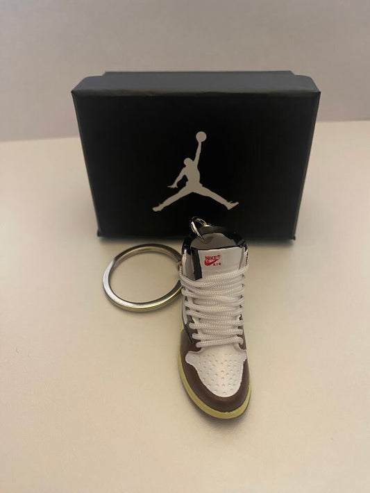 JORDAN 1 RETRO HIGH OG SP-(TRAVIS SCOTT MOCHA)-3D SNEAKER KEYCHAIN WITH BOX