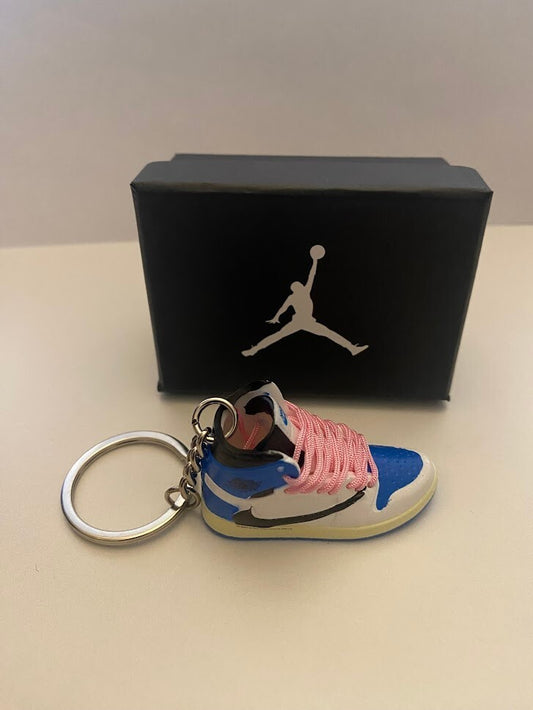 JORDAN 1 RETRO HIGH OG SP-(FRAGMENT X TRAVIS SCOTT)-3D SNEAKER KEYCHAIN WITH BOX