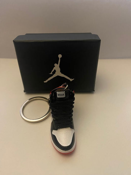 AIR JORDAN 1 RETRO HIGH(NOT FOR RESALE VARSITY RED)-3D SNEAKER KEYCHAIN WITH BOX