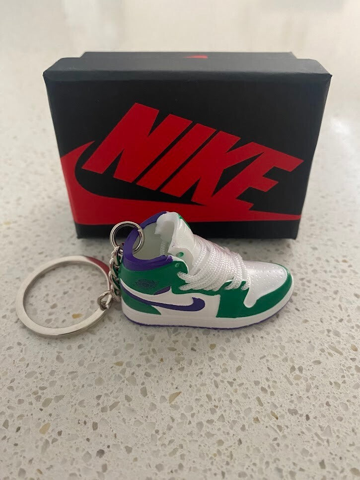 NIKE AIR JORDAN 1 MID-(INCREDIBLE HULK)-3D SNEAKER KEYCHAIN WITH BOX