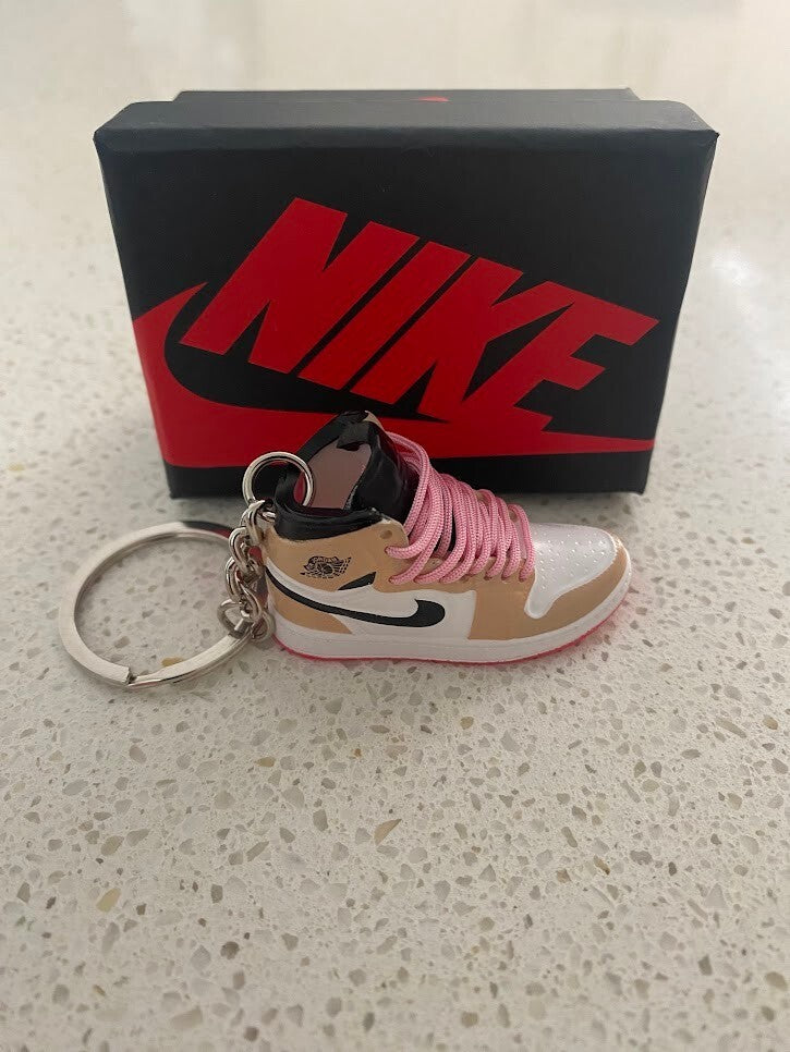 NIKE AIR JORDAN 1 MID-(CRIMSON TINT)-3D SNEAKER KEYCHAIN WITH BOX