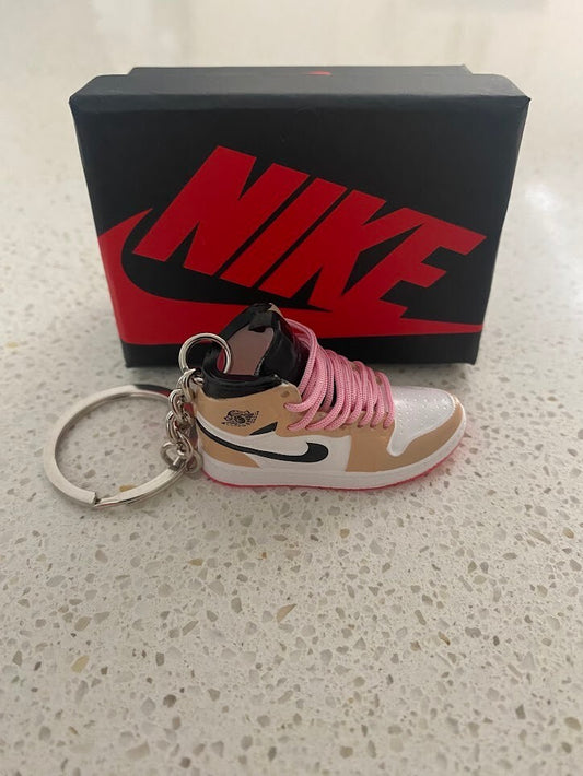 NIKE AIR JORDAN 1 MID-(CRIMSON TINT)-3D SNEAKER KEYCHAIN WITH BOX