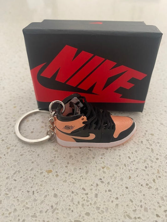 NIKE AIR JORDAN 1 RETRO HIGH-(BLACK CRIMSON TINT)-3D SNEAKER KEYCHAIN WITH BOX