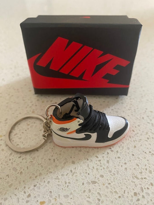 AIR JORDAN 1 RETRO HIGH-(ELECTRO ORANGE)-3D SNEAKER KEYCHAIN WITH BOX