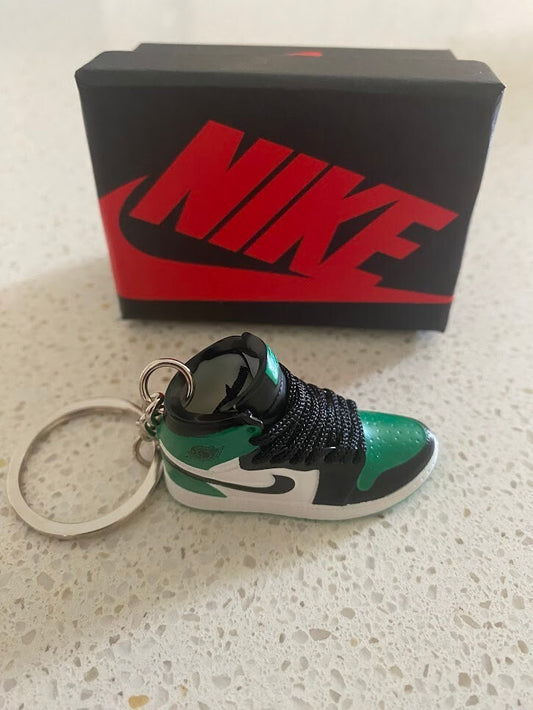 AIR JORDAN 1 RETRO HIGH-(PINE GREEN)-3D SNEAKER KEYCHAIN WITH BOX