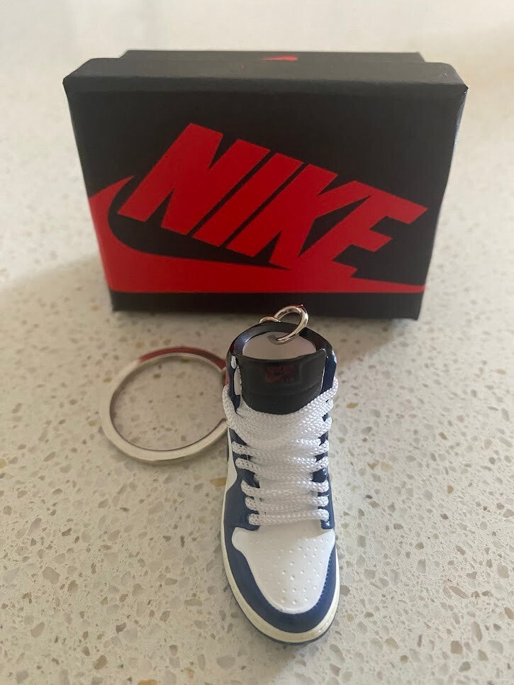 AIR JORDAN 1 RETRO HIGH-(UNION LOS ANGELES BLUE TOE)-3D KEYCHAIN WITH BOX