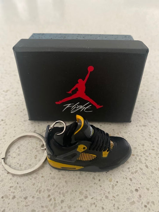 NIKE AIR JORDAN 4 RETRO-(THUNDER)-3D SNEAKER KEYCHAIN WITH BOX