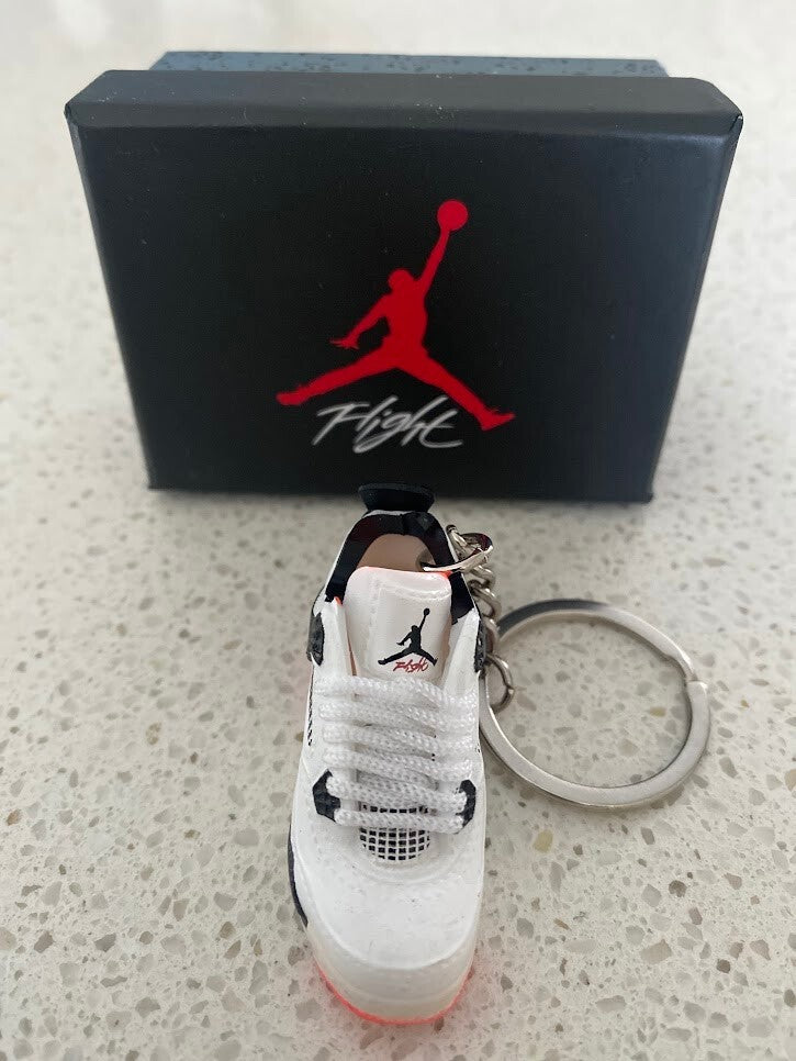 NIKE AIR JORDAN 4 RETRO-(FLIGHT NOSTALGIA)-3D SNEAKER KEYCHAIN WITH BOX