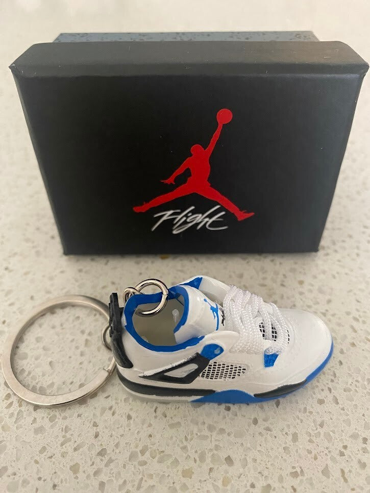 NIKE AIR JORDAN 4 RETRO-(MOTORSPORTS)-3D SNEAKER KEYCHAIN WITH BOX