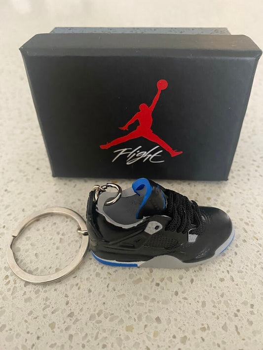NIKE AIR JORDAN 4 RETRO-(MOTORSPORTS ALTERNATE)-3D SNEAKER KEYCHAIN WITH BOX