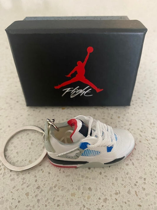 NIKE AIR JORDAN 4 RETRO-(WHAT THE)-3D SNEAKER KEYCHAIN WITH BOX