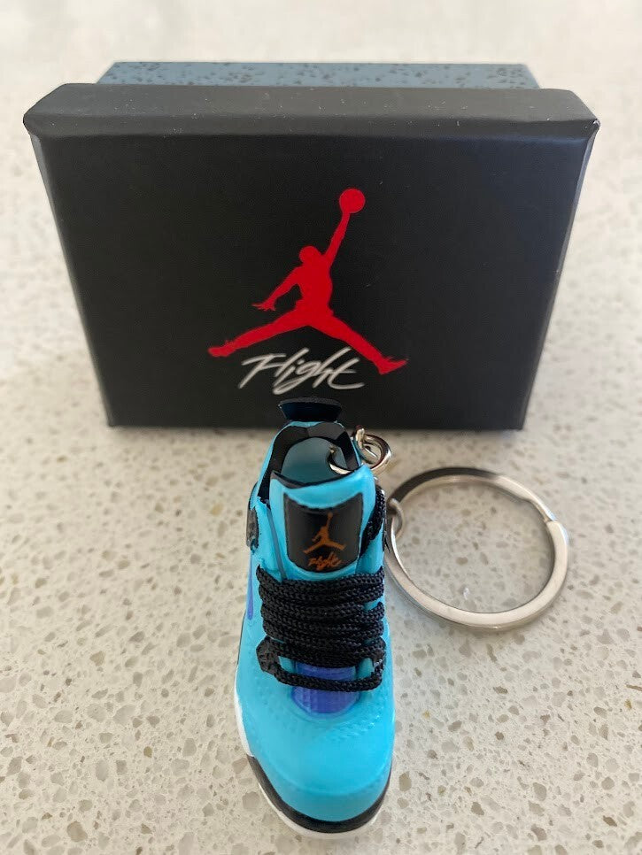 NIKE AIR JORDAN 4 RETRO-(TORREY PINES)-3D SNEAKER KEYCHAIN WITH BOX