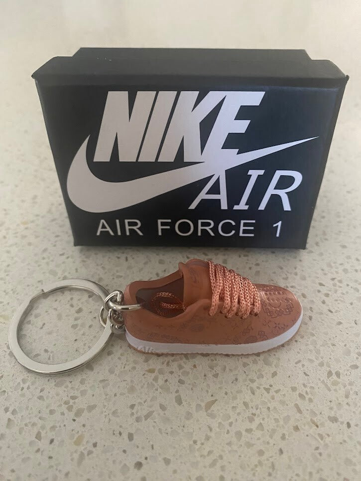 NIKE AIR FORCE 1 LOW-(CLOT ROSE GOLD SILK)-3D SNEAKER KEYCHAIN WITH BOX