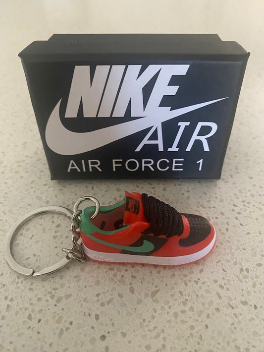 NIKE AIR FORCE 1 LOW-(CARNIVAL ORANGE)-3D SNEAKER KEYCHAIN WITH BOX