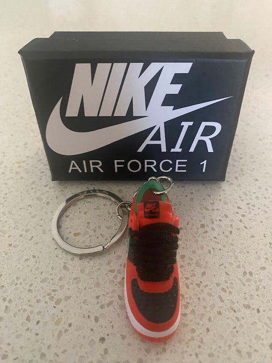 NIKE AIR FORCE 1 LOW-(CARNIVAL ORANGE)-3D SNEAKER KEYCHAIN WITH BOX