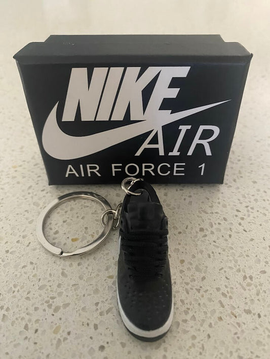 LOUIS VUITTON X NIKE AIR FORCE 1 LOW-(BLACK WHITE)-3D SNEAKER KEYCHAIN WITH BOX