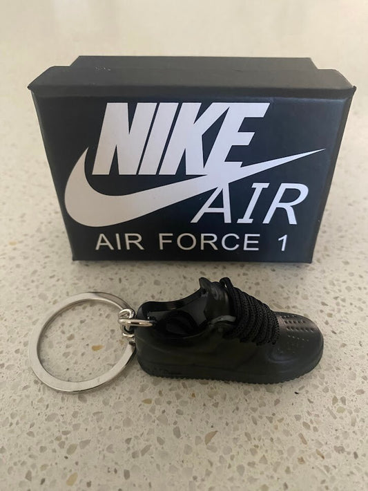 NIKE AIR FORCE 1 LOW-(BLACK)-3D SNEAKER KEYCHAIN WITH BOX