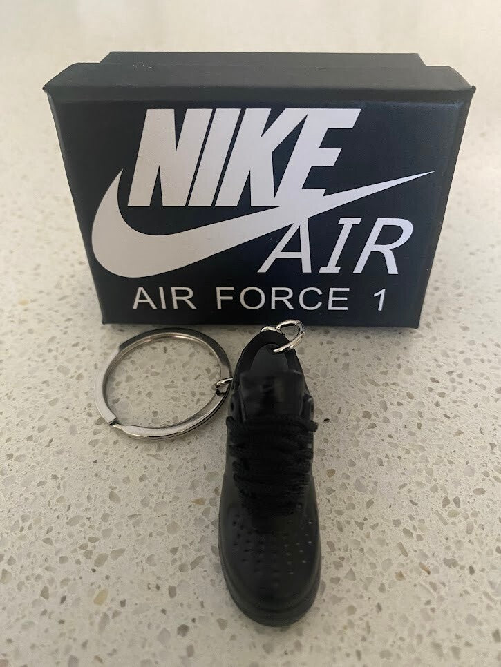 NIKE AIR FORCE 1 LOW-(SUPREME BLACK)-3D SNEAKER KEYCHAIN WITH BOX