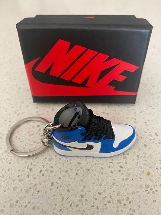 NIKE AIR JORDAN 1 RETRO HIGH-(GAME ROYAL)-3D SNEAKER KEYCHAIN WITH BOX