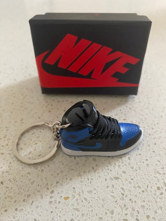 NIKE AIR JORDAN 1 RETRO-(ROYAL)-3D SNEAKER KEYCHAIN WITH BOX
