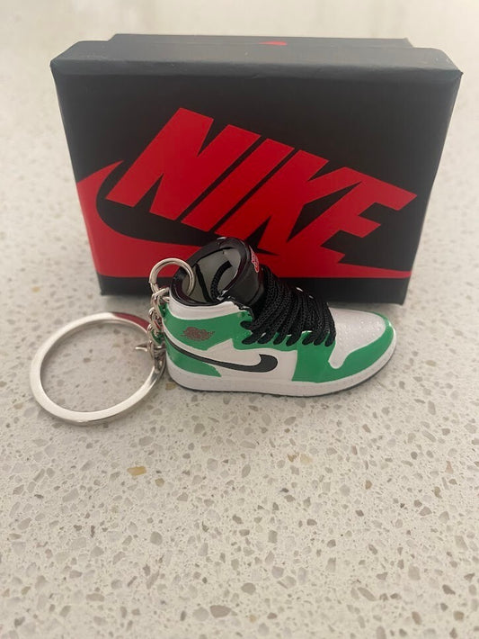 NIKE AIR JORDAN 1 RETRO HIGH-(LUCKY GREEN)-3D SNEAKER KEYCHAIN WITH BOX