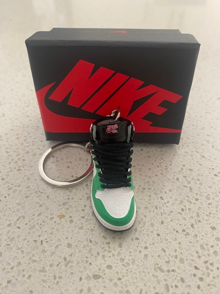 NIKE AIR JORDAN 1 RETRO HIGH-(LUCKY GREEN)-3D SNEAKER KEYCHAIN WITH BOX