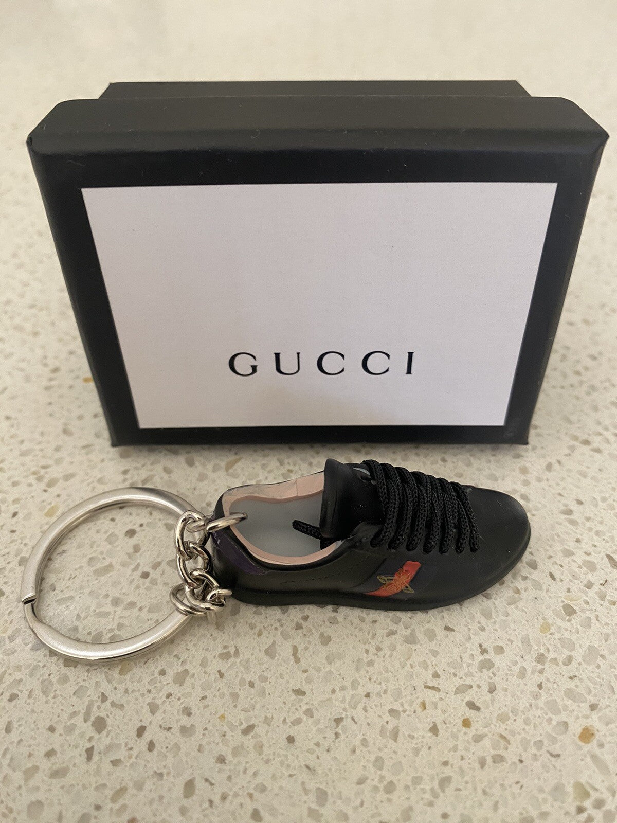 GUCCI ACE BLACK-(BEE)-3D SNEAKER KEYCHAIN WITH BOX
