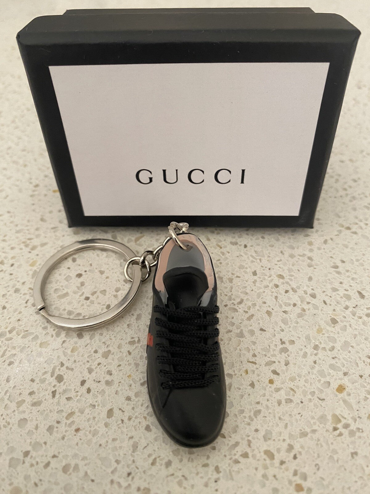 GUCCI ACE BLACK-(BEE)-3D SNEAKER KEYCHAIN WITH BOX