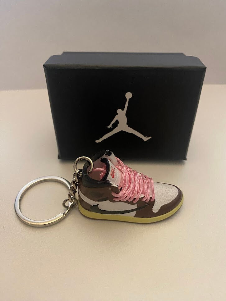 JORDAN 1 RETRO HIGH OG SP-(TRAVIS SCOTT MOCHA)-3D SNEAKER KEYCHAIN WITH BOX