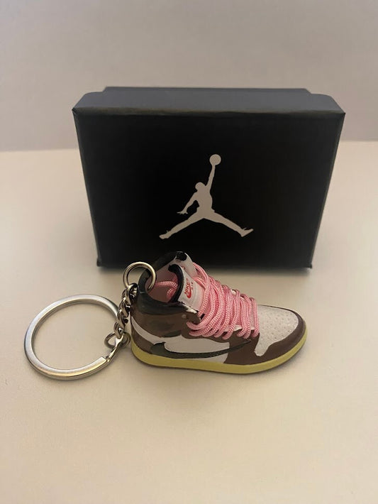JORDAN 1 RETRO HIGH OG SP-(TRAVIS SCOTT MOCHA)-3D SNEAKER KEYCHAIN WITH BOX