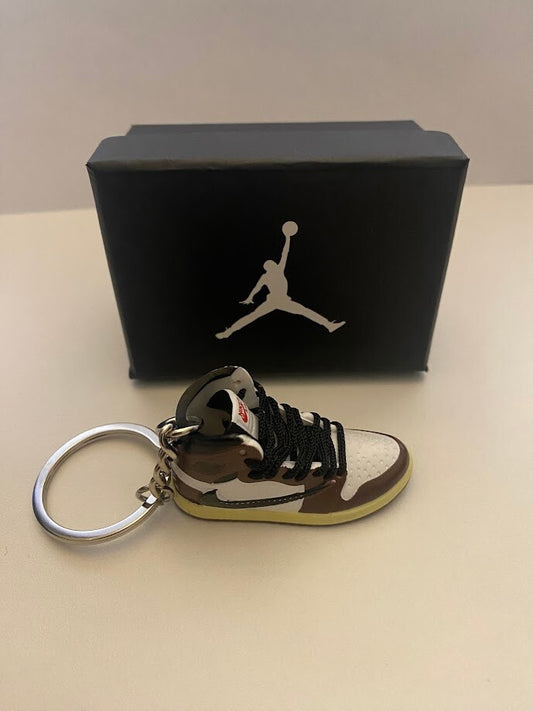 JORDAN 1 RETRO HIGH OG SP-(TRAVIS SCOTT MOCHA)-3D SNEAKER KEYCHAIN WITH BOX