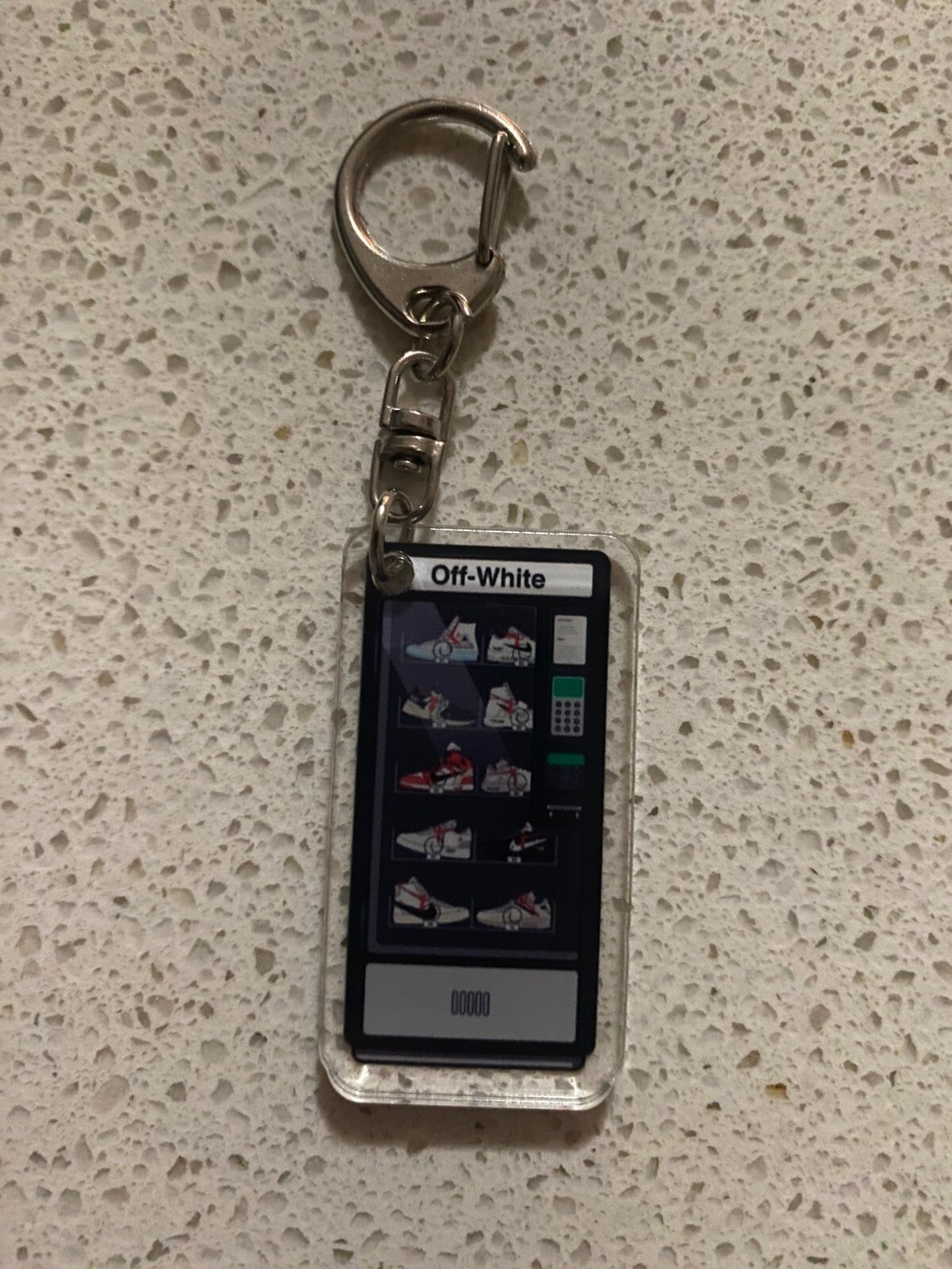 OFF-WHITE INSPIRED SNEAKER VENDING MACHINE 2D ACRYLIC KEYCHAIN