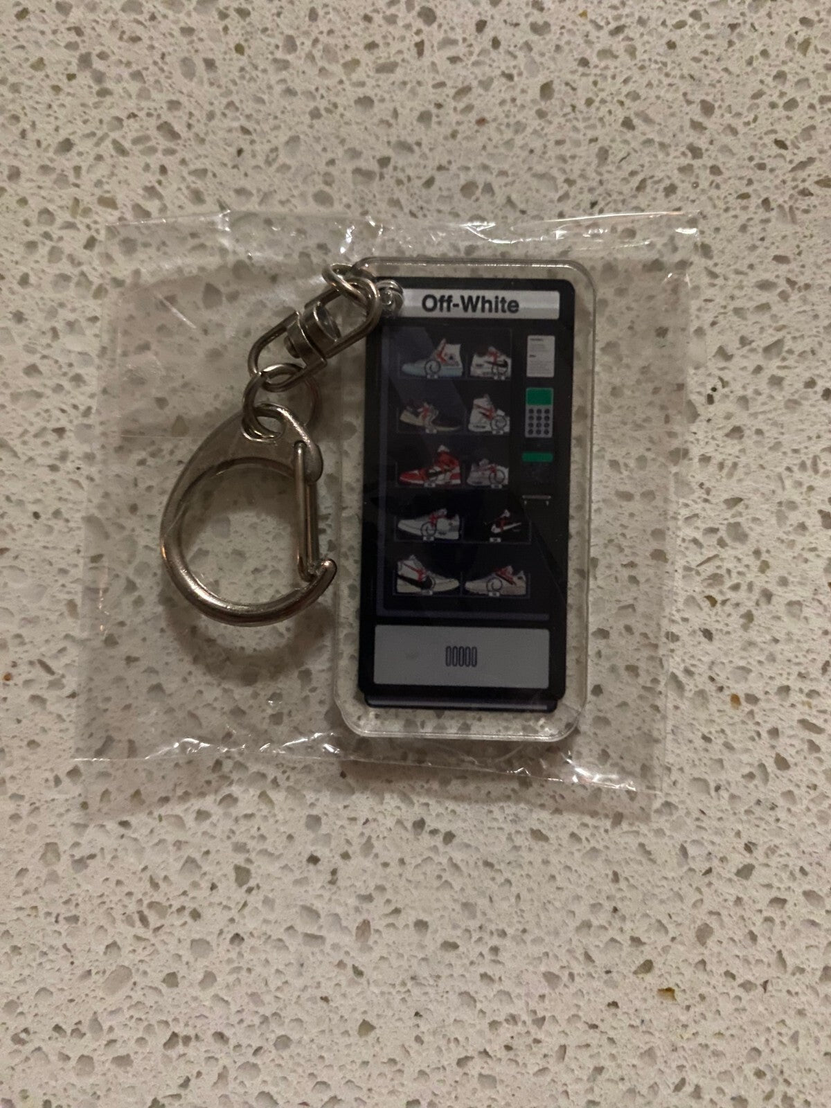 OFF-WHITE INSPIRED SNEAKER VENDING MACHINE 2D ACRYLIC KEYCHAIN