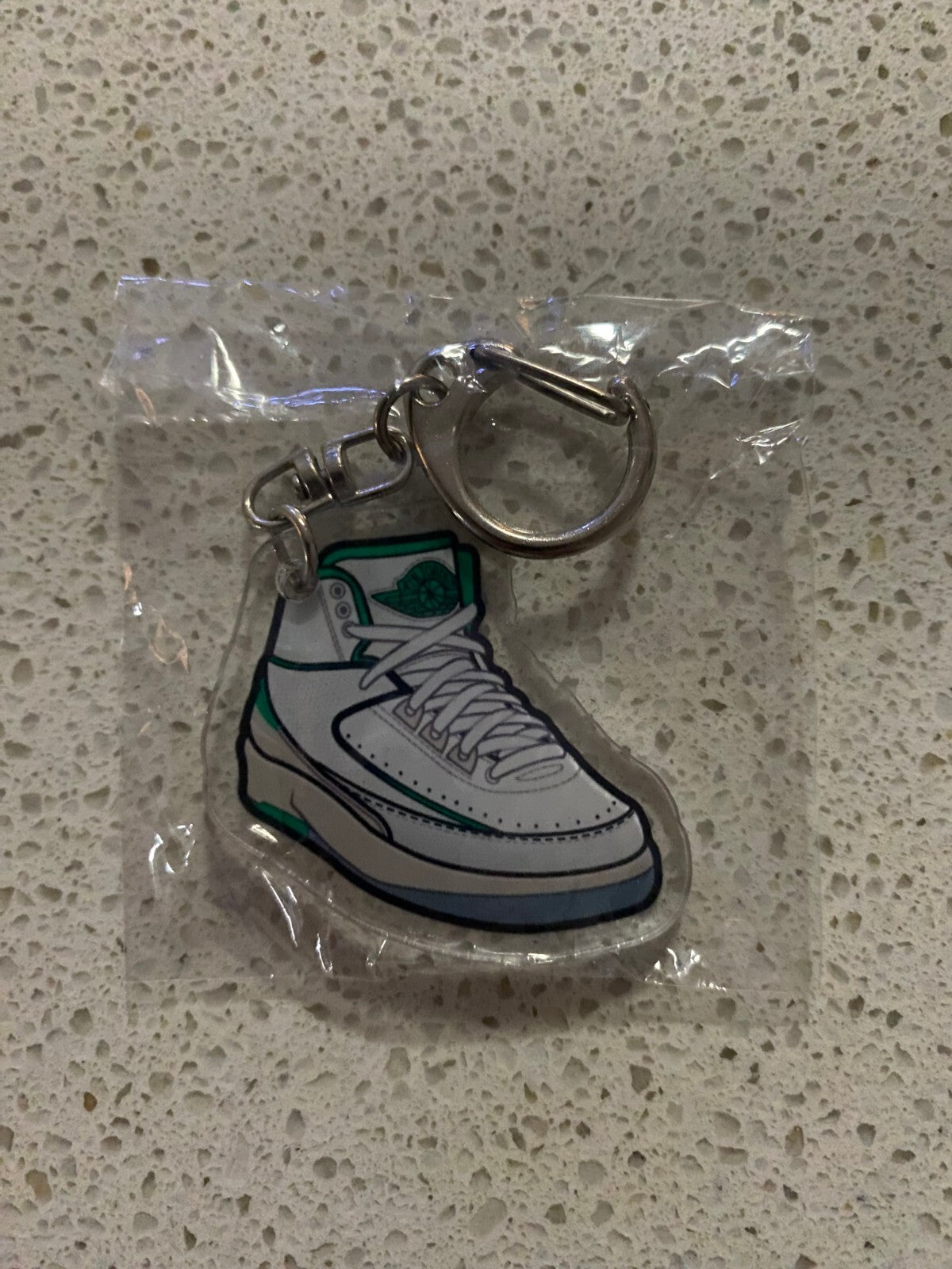 JORDAN 2 RETRO (LUCKY GREEN) INSPIRED-2D ACRYLIC SNEAKER KEYCHAIN