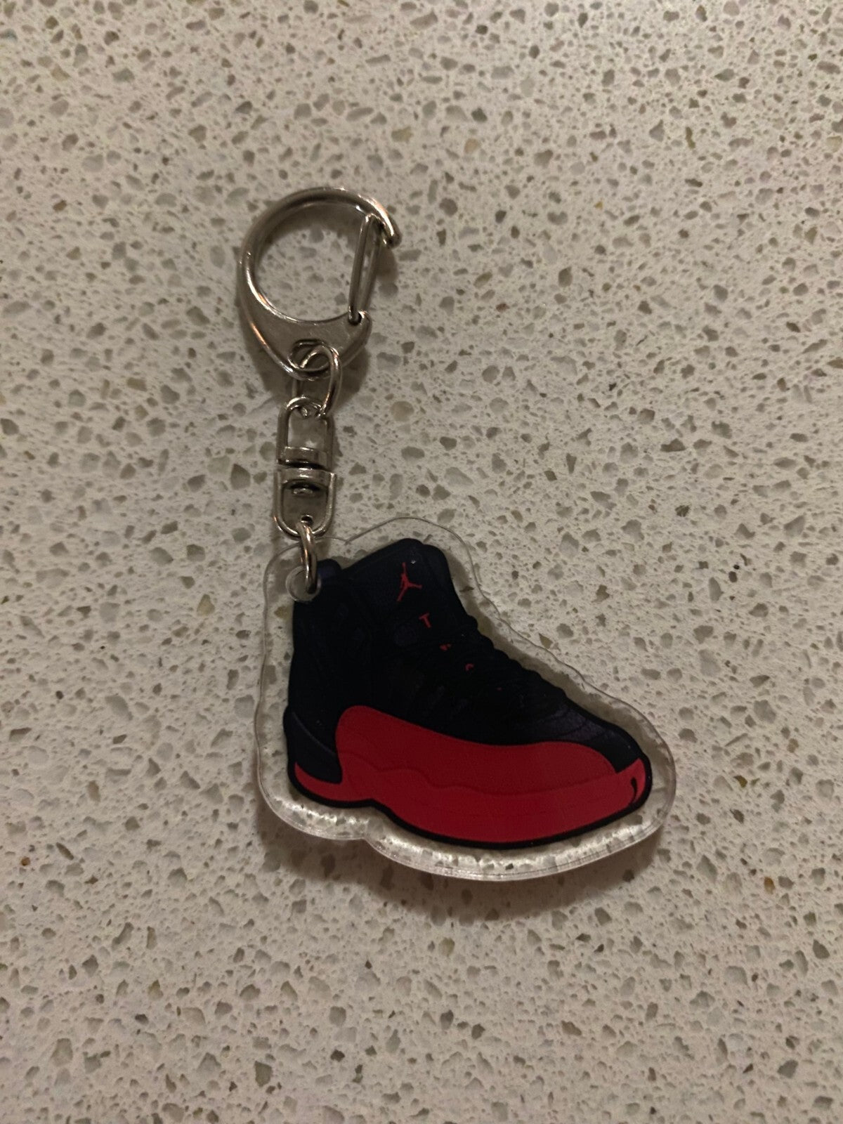 JORDAN 12 RETRO (FLU GAME) INSPIRED-2D ACRYLIC SNEAKER KEYCHAIN