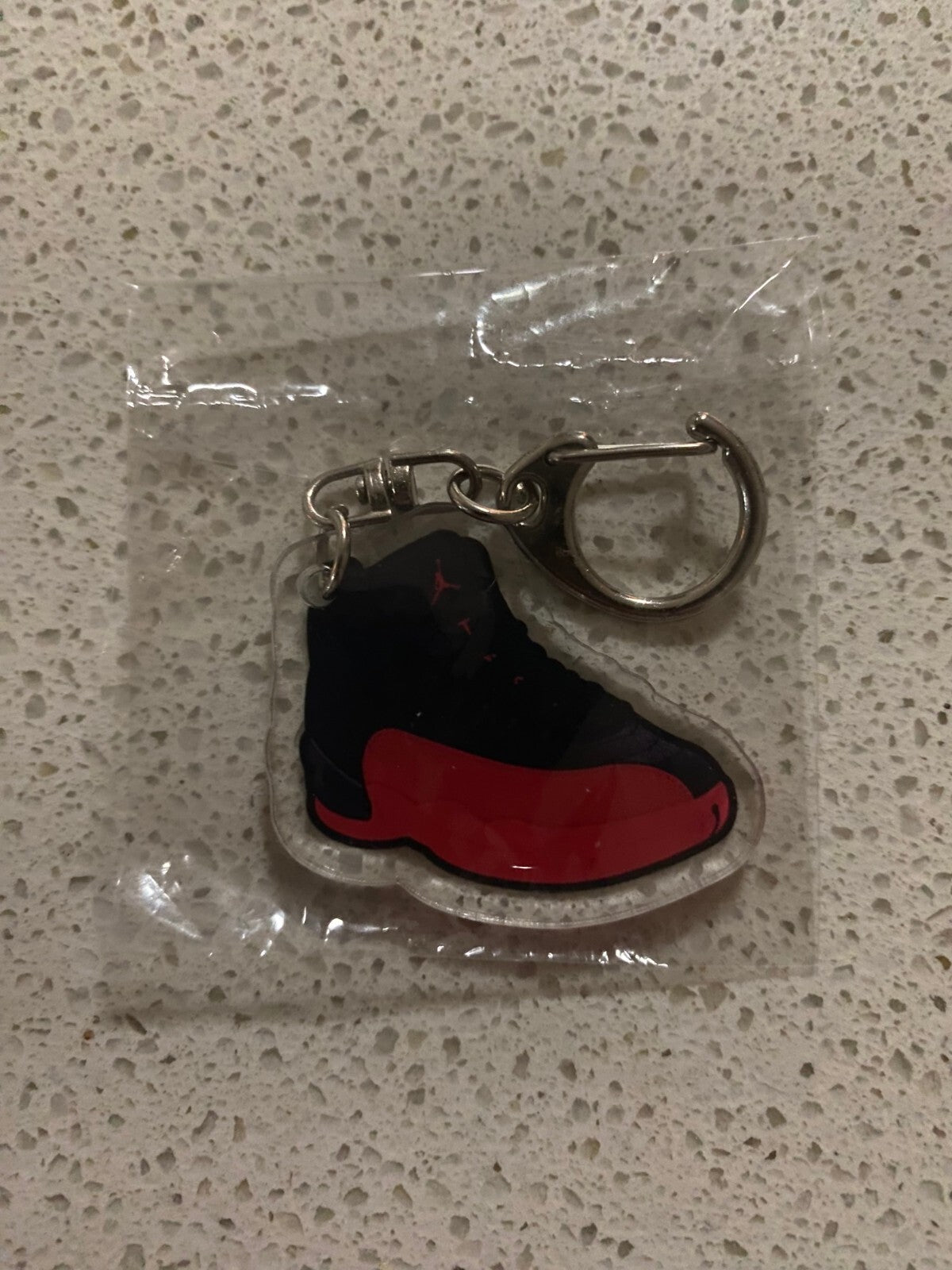 JORDAN 12 RETRO (FLU GAME) INSPIRED-2D ACRYLIC SNEAKER KEYCHAIN