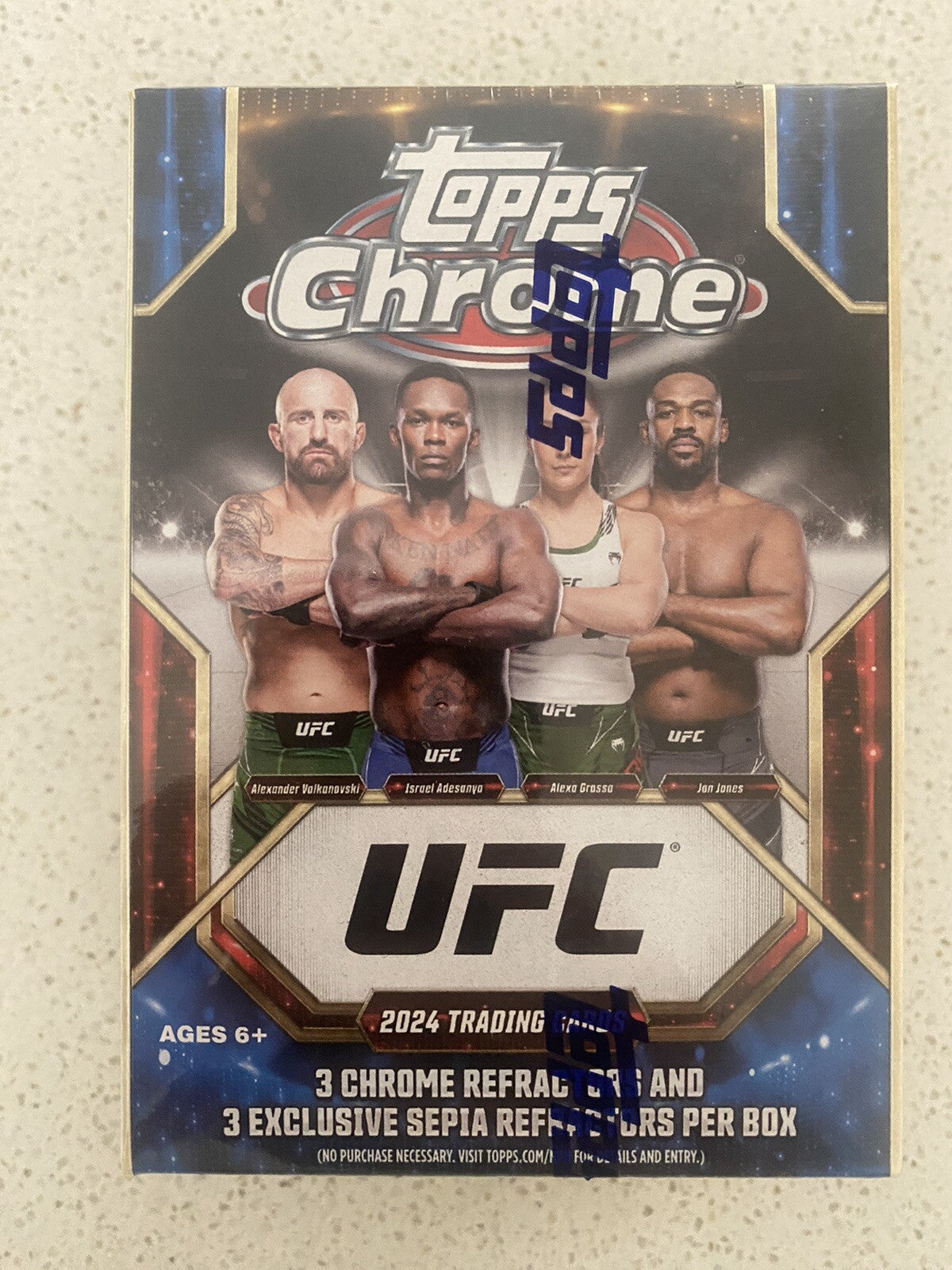 2024 UFC Topps Chrome 6-Pack Blaster Box (Factory Sealed) 24 Cards Per Box