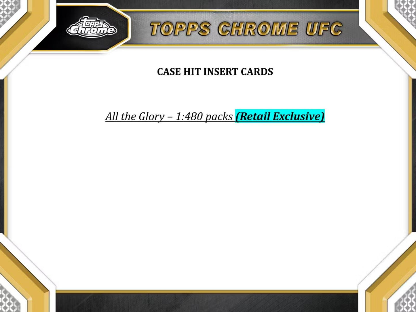 2024 UFC Topps Chrome 6-Pack Blaster Box (Factory Sealed) 24 Cards Per Box