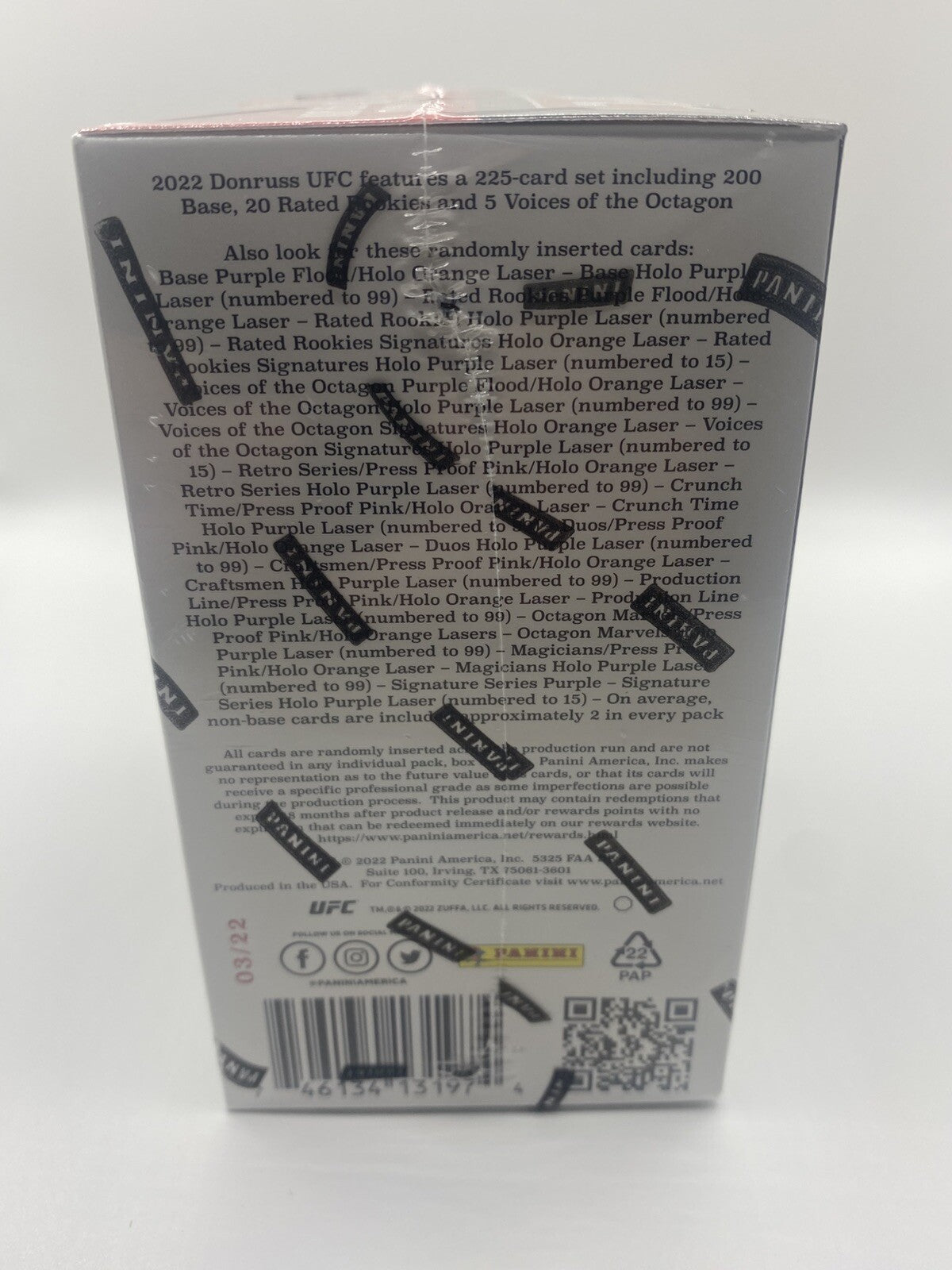 2022 UFC Panini Donruss 6-Pack Blaster Box (Debut Edition) 90 Cards per Box