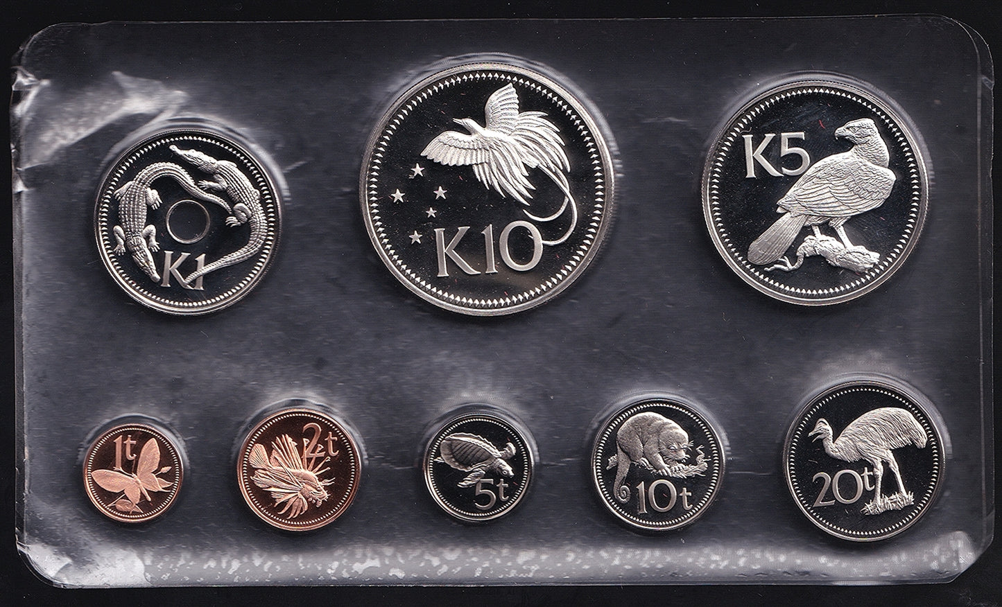 Papua New Guinea 1975 Proof 8 Coin Set