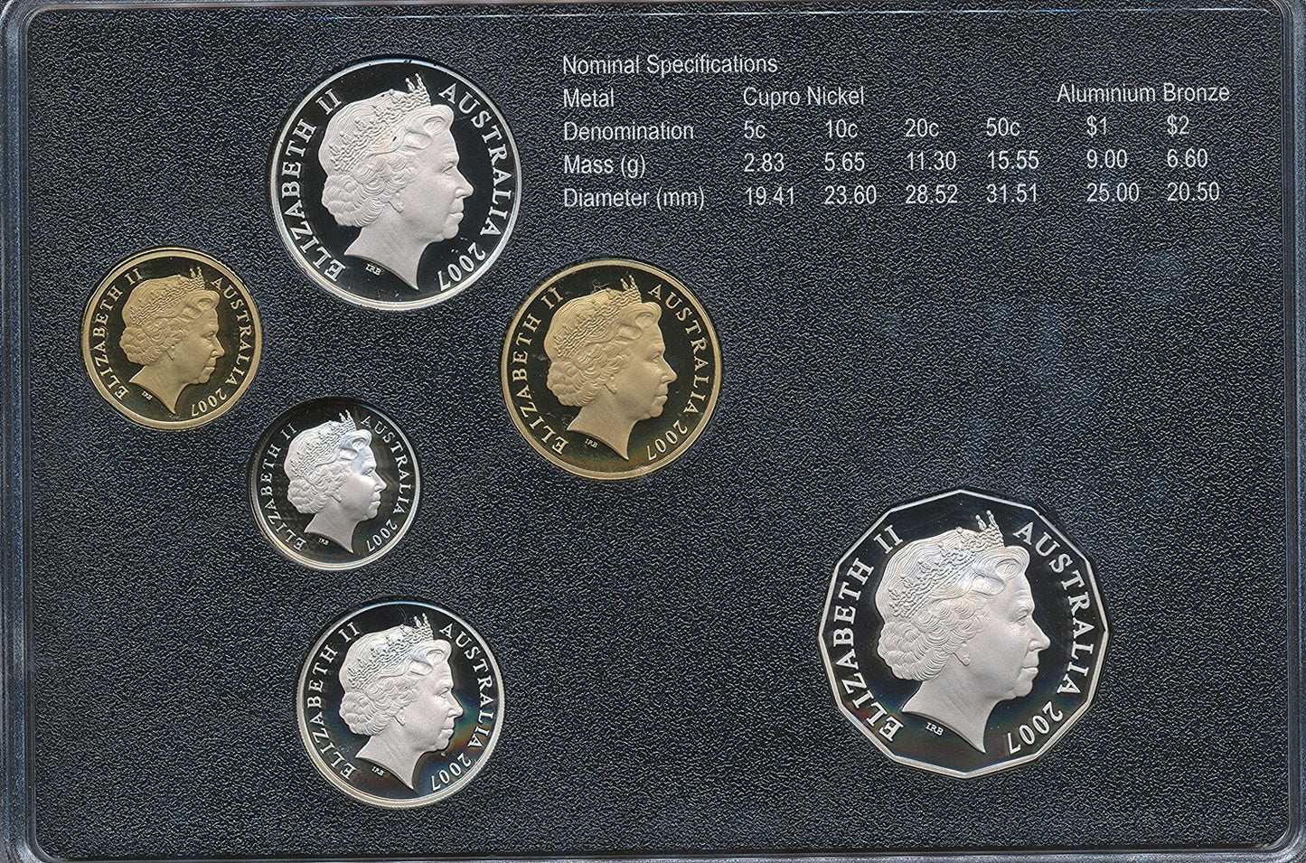 Australia 2007 Proof 6 Coin Set - Original Packaging and Certificate